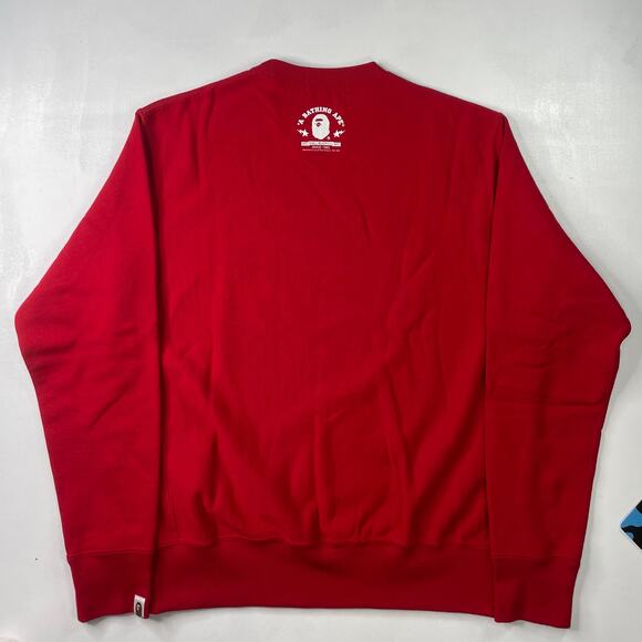 BAPE 2009 Flames College Logo Crewneck Size M - Picture 2 of 8
